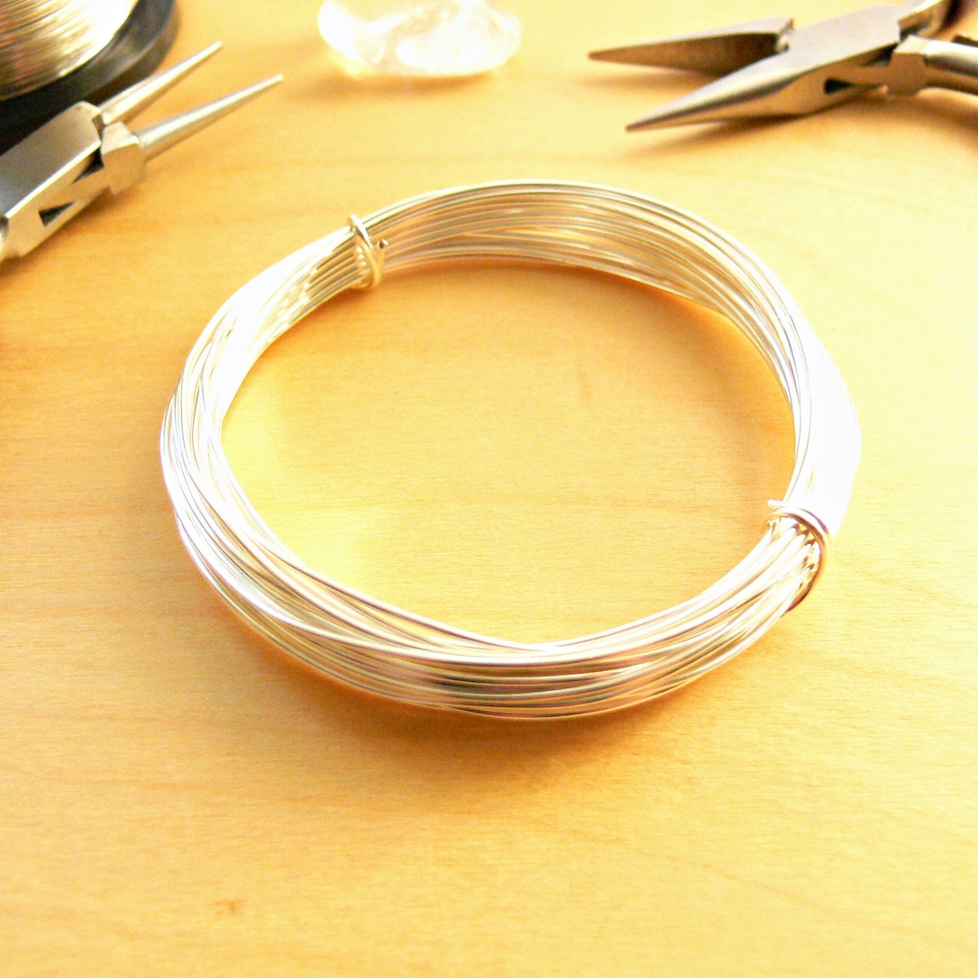 Silver Plated Wire 0.9mm 19 AWG Round, Dead Soft, Bare Silver Plated
