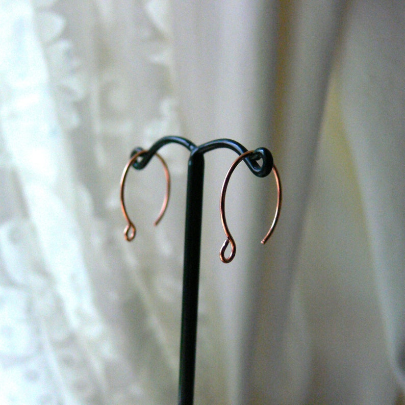 Copper Earring Hooks 1 5 or 10 pairs Handmade Copper Ear Etsy