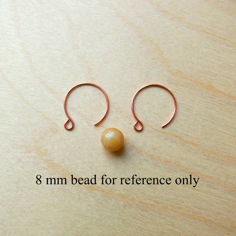 Copper Earring Hooks 1 5 or 10 pairs Handmade Copper Ear Etsy