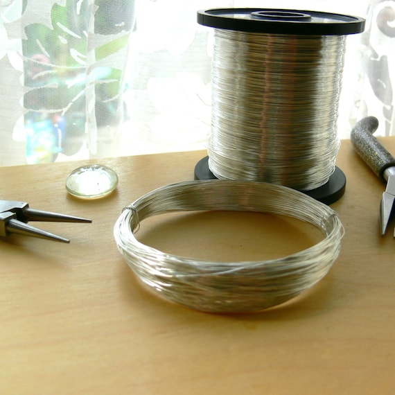 28 AWG Silver Plated Copper Wire - 24 Meters, Soft Round Wire