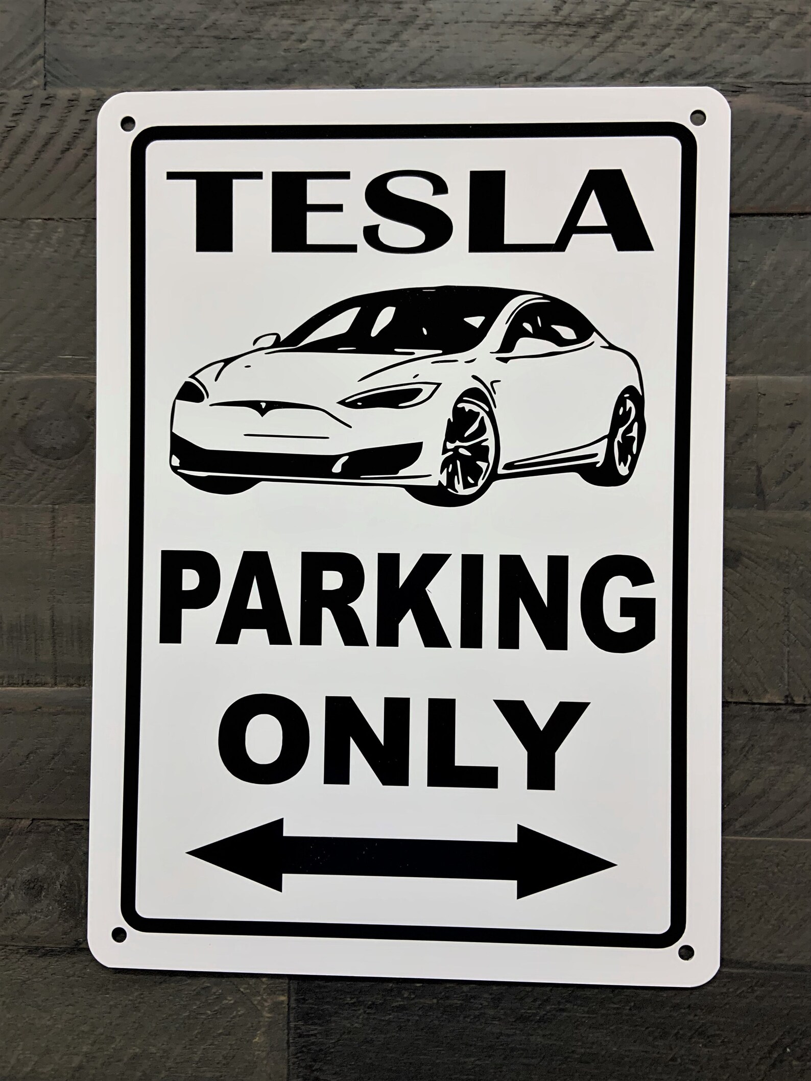 TESLA Parking Only Aluminum 10 x 14 Sign High Etsy