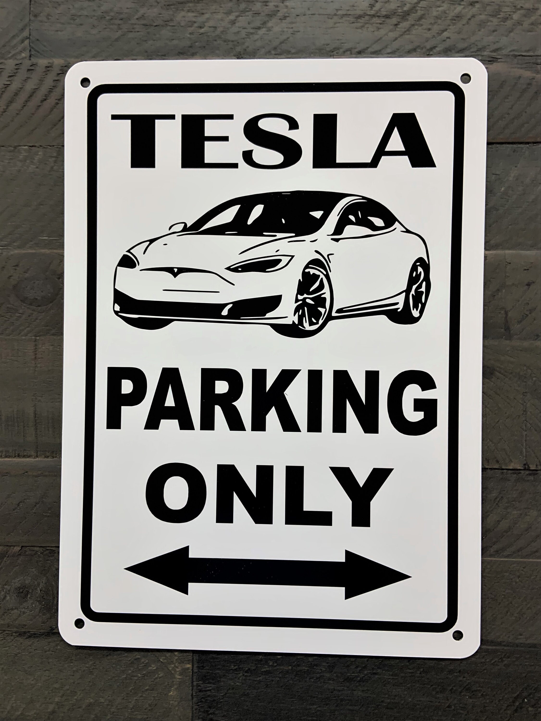 TESLA Parking Only Aluminum 10 x 14 Sign High Etsy