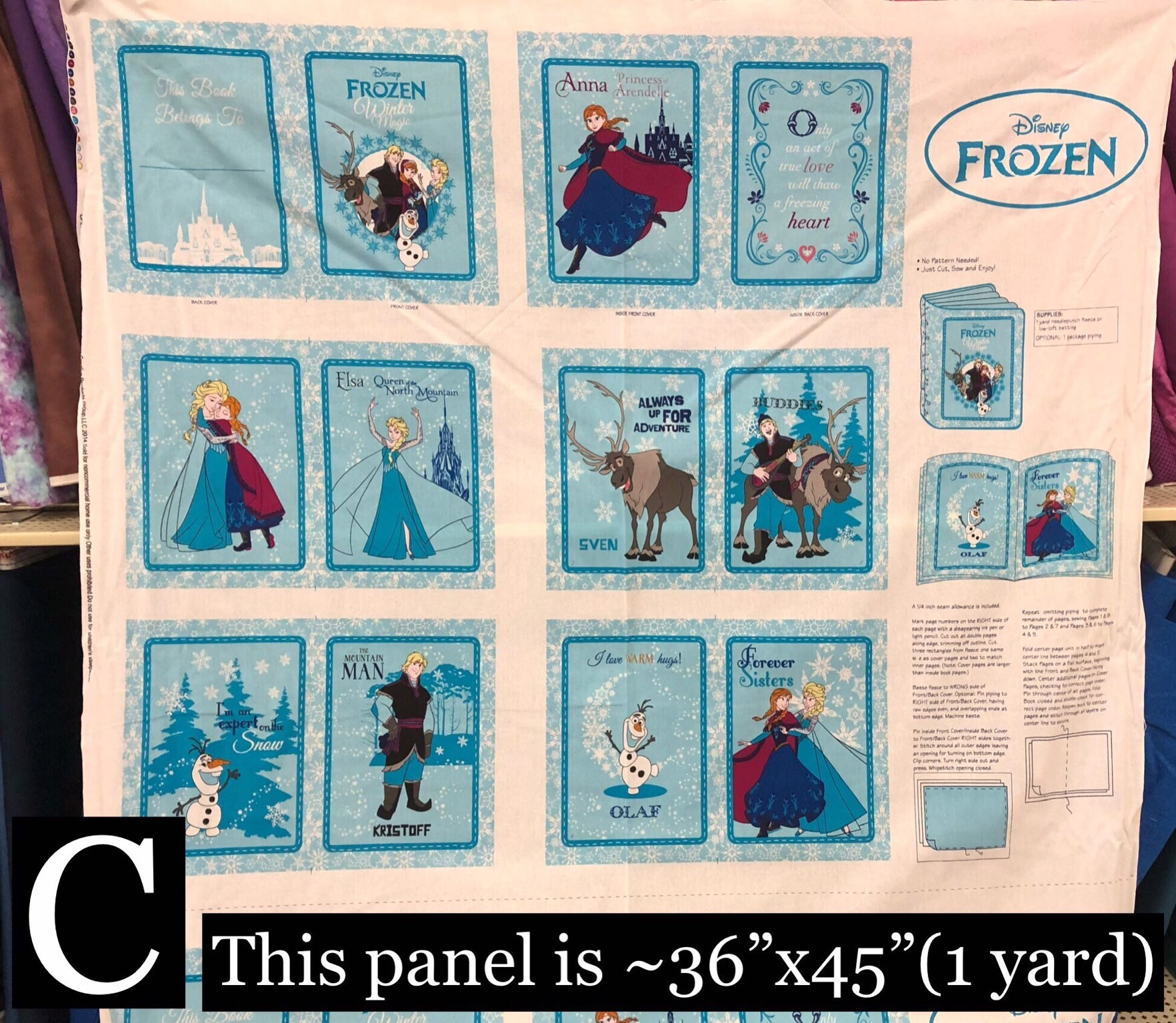 Disney Fabric Frozen Series From Springs Creative 2 Etsy