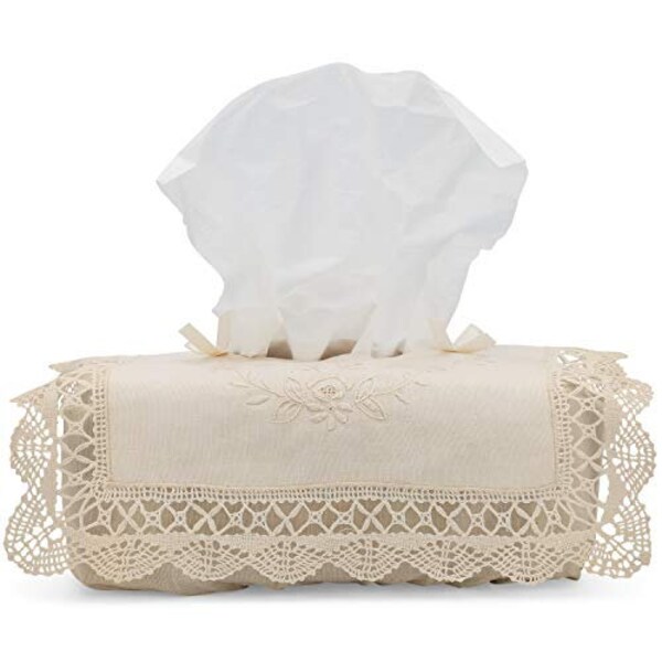 Linen Tissue Box Cover Etsy