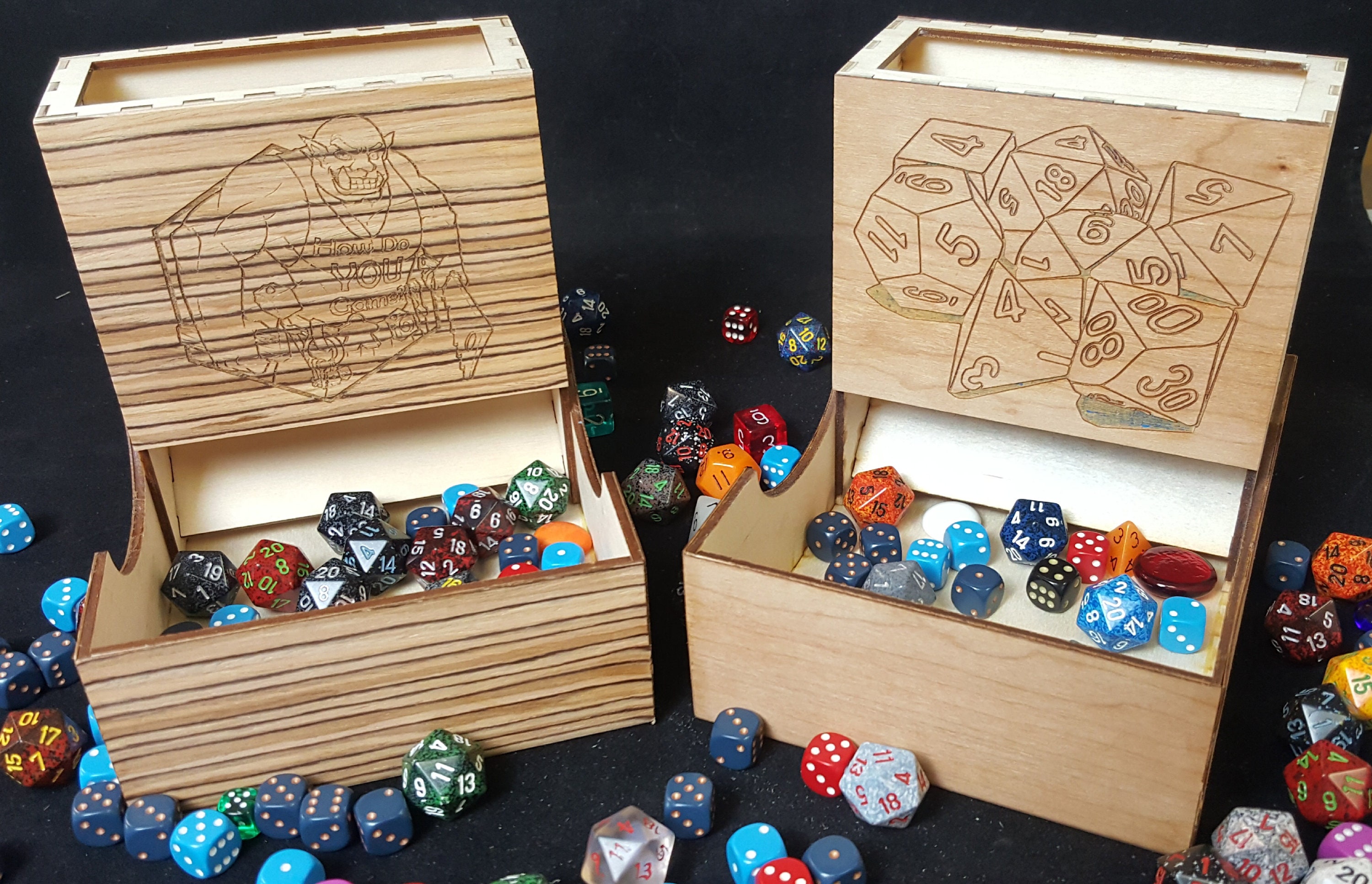 Wooden Dice Tower & Storage Box for the RPG Etsy