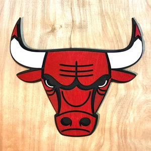 Chicago Bulls 3d wooden sign limited production Jordan Basketball basement