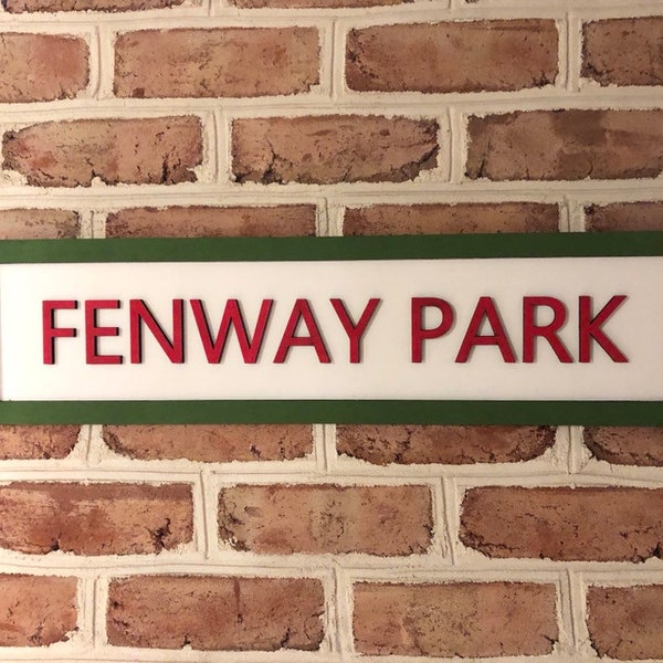 Boston Red Sox Fenway Park limited 3d Basemenet Bedroom Bar Sign