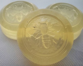 Real Honey Soap for hand, body, face. with fragrance of honey, gift under 10 dollars, locally sourced, guest sized honey is good for healing