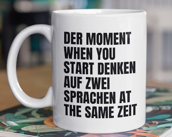 Funny German Teacher Gift - German Student Present - Funny German Phrase Mug - At The Same Zeit