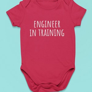 Cute Engineer Baby Shirt Engineer Baby One-piece Baby Bodysuit Engineer In Training Baby Shower Gift First Birthday image 1