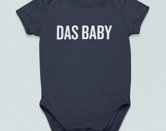 Engraçado bebê alemão uma peça - Camiseta de bebê professora de alemão - Bebê de língua alemã - Das Baby - Vários tamanhos e cores disponíveis
