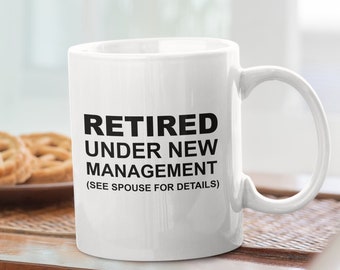 Grappige pensioenmok - onder nieuw management cadeau