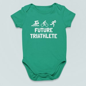 Triathlon Baby Bodysuit Triathlete Baby Gift Baby One-piece Future Triathlete Many Sizes And Colors image 1
