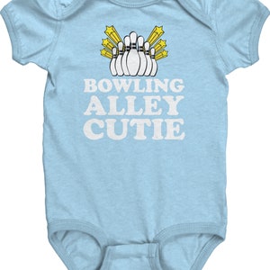 Bowling Baby Bodysuit - Bowler Baby Gift - Bowler&#39;s Baby Present - One-piece - Bowling Alley Cutie - Baby Shower Gift Idea - All Cotton