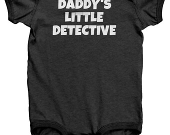 Detective Baby Bodysuit - Detective Baby Gift - Detective Baby One-piece - Daddy's Little Detective - First Birthday Gift - Baby Shower Pres