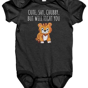 Cute Tiger Baby Bodysuit - Tiger Baby One-piece - Tiger Baby Gift - Will Fight You - Baby Shower - First Birthday