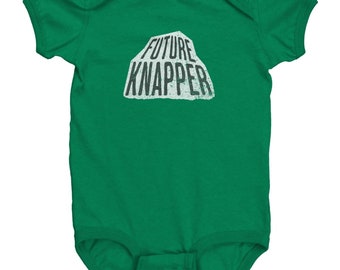 Flintknapping Baby Bodysuit - Knapper Baby One-piece - Flintkapper Baby Gift - Knapping Baby - Flint Knapping - Future Knapper