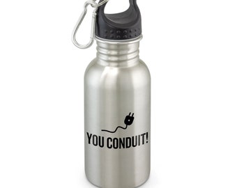 Gourde drôle électricien en acier inoxydable – You Conduit