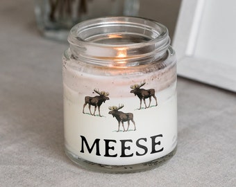 Funny Moose Gift - Moose Candle - Moose Lover Present - Meese