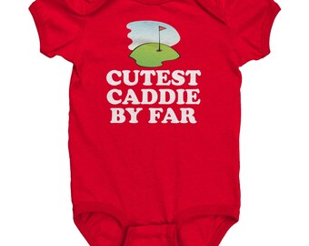Golf Baby Bodysuit: Cutest Caddie, All Cotton One-Piece