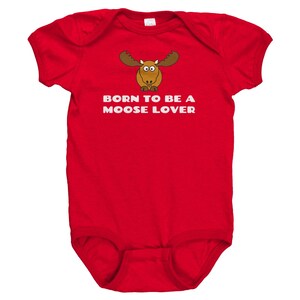 Cute Moose Baby Bodysuit - Moose Baby Gift - Moose Lover Baby - Baby One-piece - Baby Shower Gift - Born To Be a Moose Lover