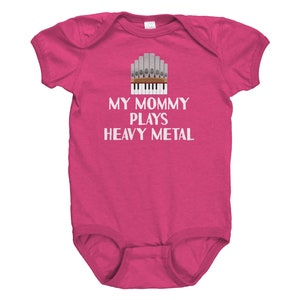 Organist Baby Body - Kirchenorgel Baby Geschenk - Baby Einteiler - Pfeifenorgel - Meine Mama Spielt Heavy Metal - Baby Party Geschenk Idee