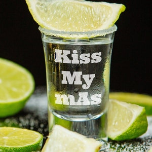 Funny Radiology Shot Glass - Radiologic Technologist - Rad Tech Gift - Radiographer - X-Ray Tech - Kiss My mAs