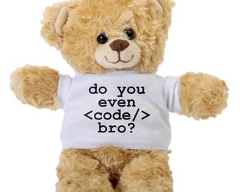 Lustiges Programmierer Geschenk - Software Engineer Teddybär - Coding Humor - „Do You Even Code, Bro?“