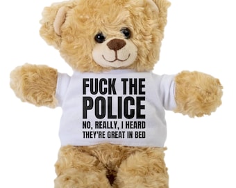 Funny Police Teddy Bear, Law Enforcement Humor Gift