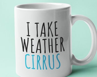 Funny Meteorologist Gift - Meteorology Coffee Mug - I Take Weather Cirrus