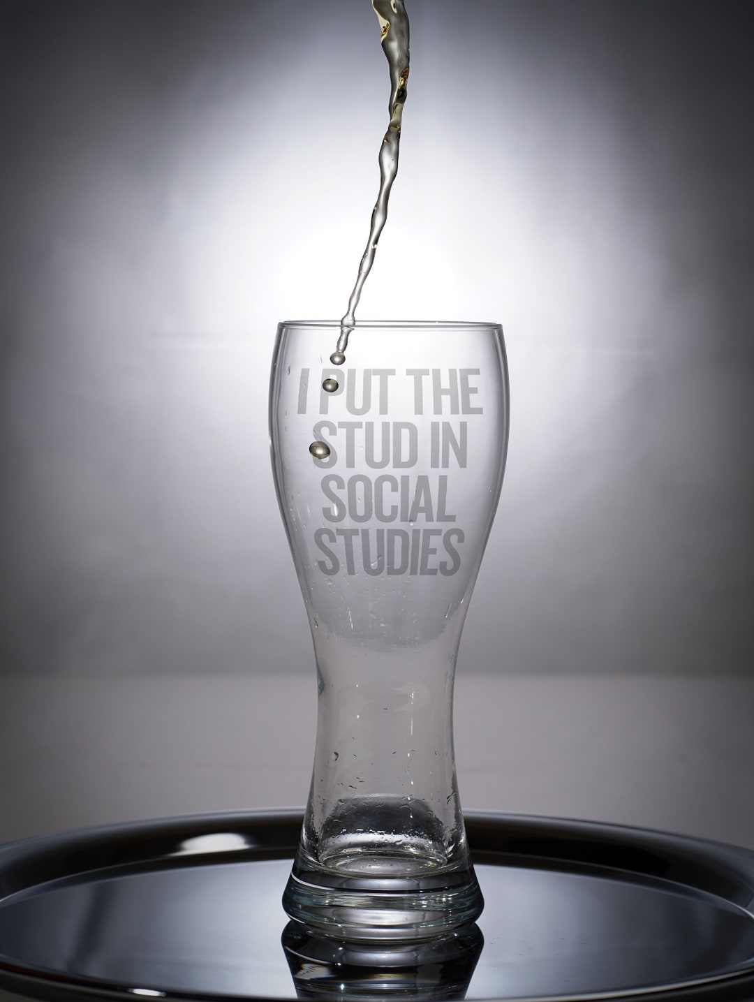I Put the Stud in Social Studies Funny Beer Glass History Etsy