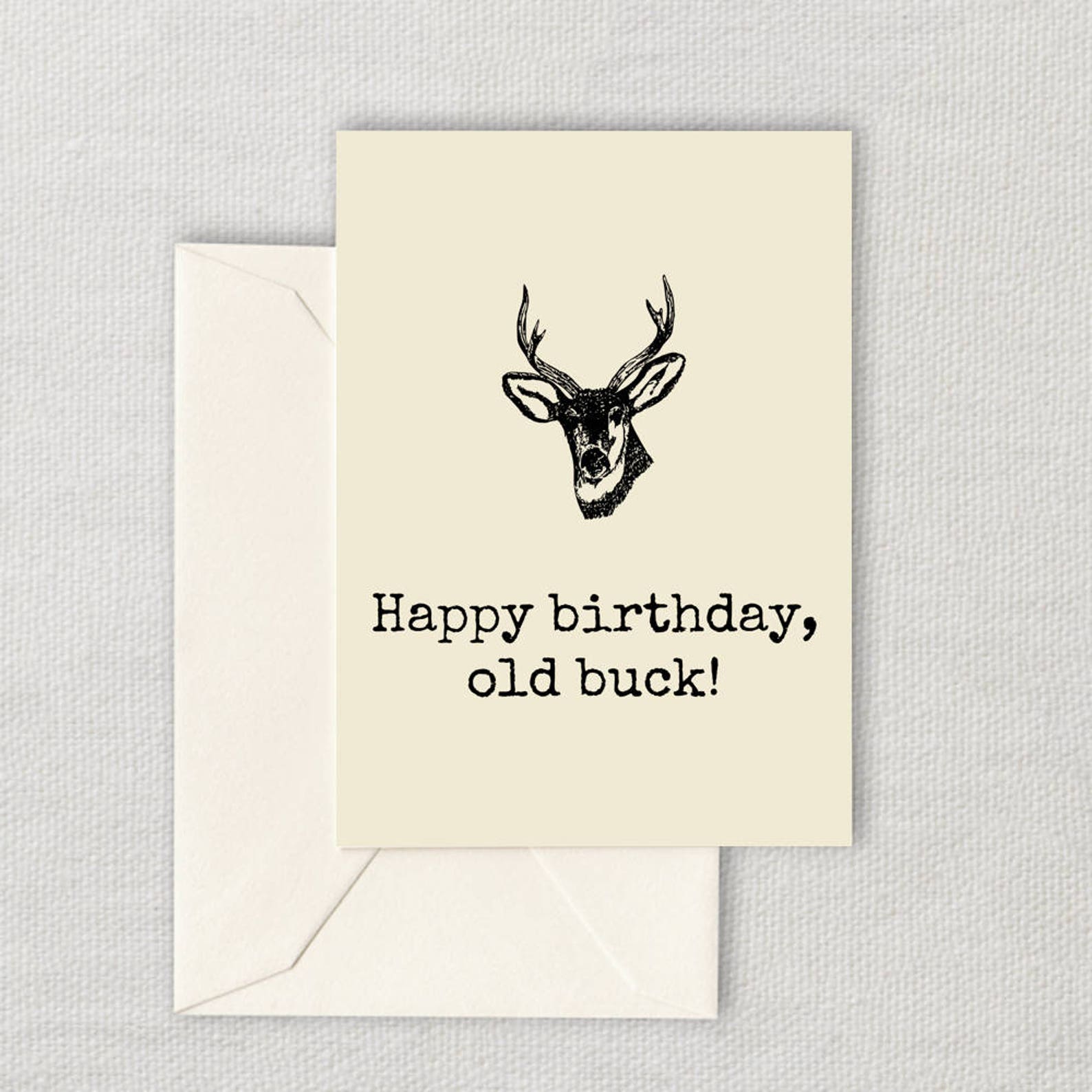 Deer Hunter Printable Birthday Card Hunting Birthday Card | Etsy