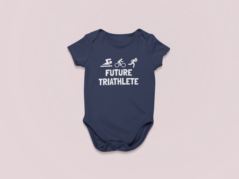 Triathlon Baby Bodysuit Triathlete Baby Gift Baby One-piece Future Triathlete Many Sizes And Colors image 6