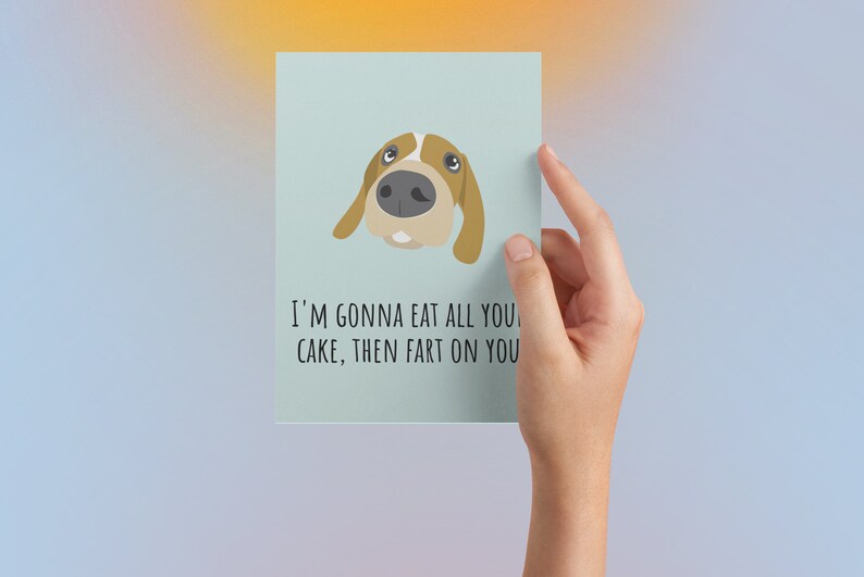 Funny Dog Birthday Card Dog Lover Printable Card Dog - Etsy