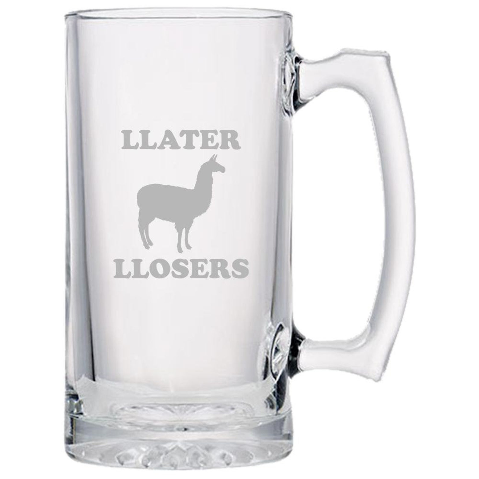 Funny Llama Gift Llama Beer Glass Gift For Llama Lovers Etsy
