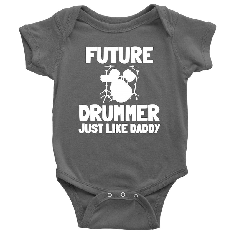 Baby Shower Gift Idea Drumming Baby One-piece Cute Drummer Baby Shirt Many Sizes And Colors Future Drummer Just Like Daddy