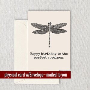 Entomologist Birthday Card - Entomology Greeting Card - Insect Collector Card - Perfect Specimen - Bug Lover Card