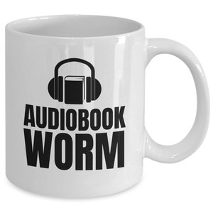 Audiobook Coffee Mug Audiobook Lover Gift Audio Book Nerd Audiobook Worm image 3