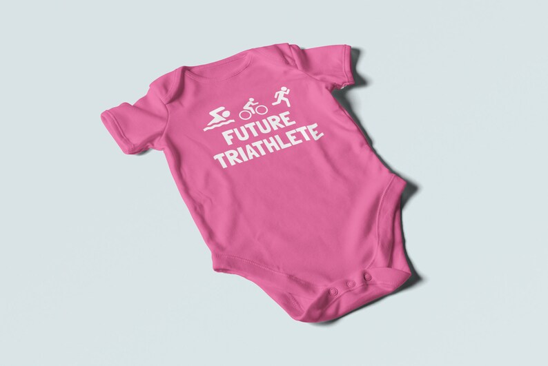 Triathlon Baby Bodysuit Triathlete Baby Gift Baby One-piece Future Triathlete Many Sizes And Colors image 9