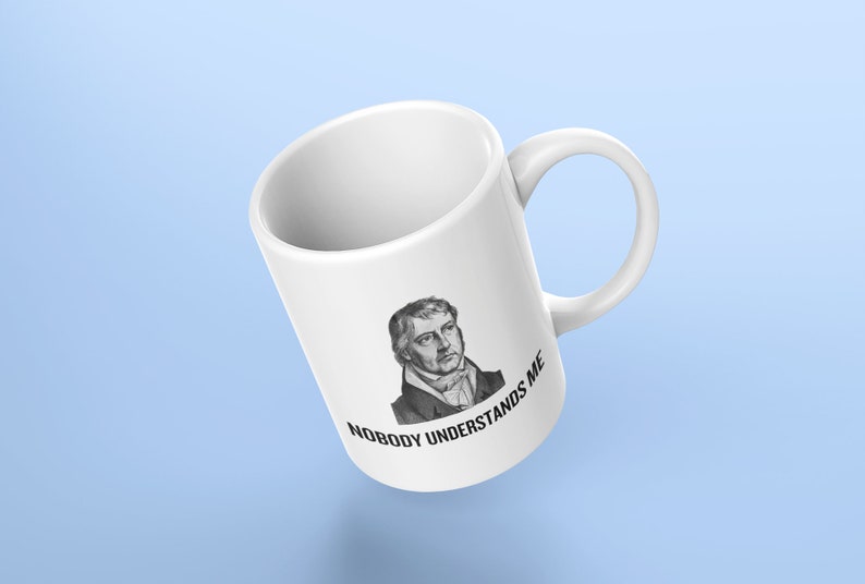 Taza de Filosofía Divertida Idea de Regalo de Estudiante de Filosofía Regalo de Profesor de Filosofía Parodia de Hegel Nadie me entiende imagen 5