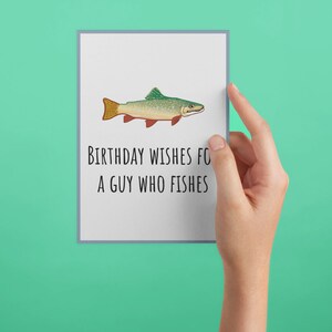 Printable Fishing Birthday Card - Cute Fishing Card - Birthday Wishes ...