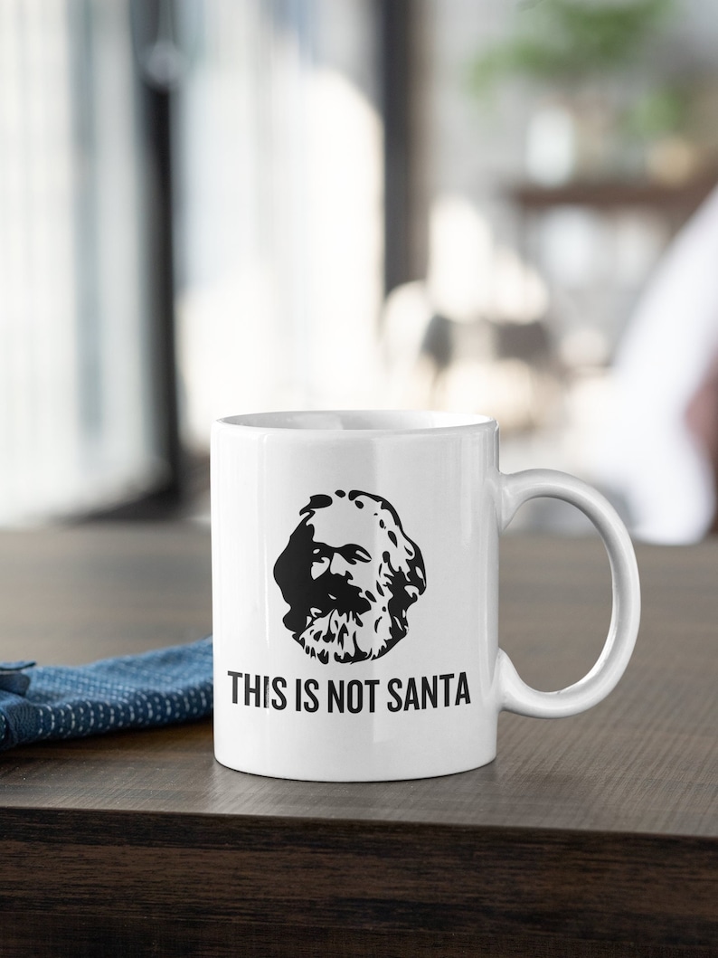 Funny Karl Marx Mug Marxist Present idea Sociology Gift Philosophy Gift This Is Not Santa imagen 1