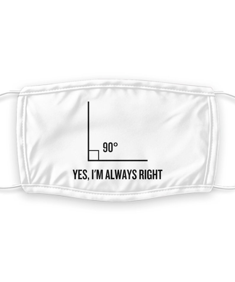 Geometry Face Mask Math Teacher Mathematics I'm Etsy