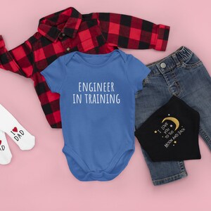 Cute Engineer Baby Shirt Engineer Baby One-piece Baby Bodysuit Engineer In Training Baby Shower Gift First Birthday image 6