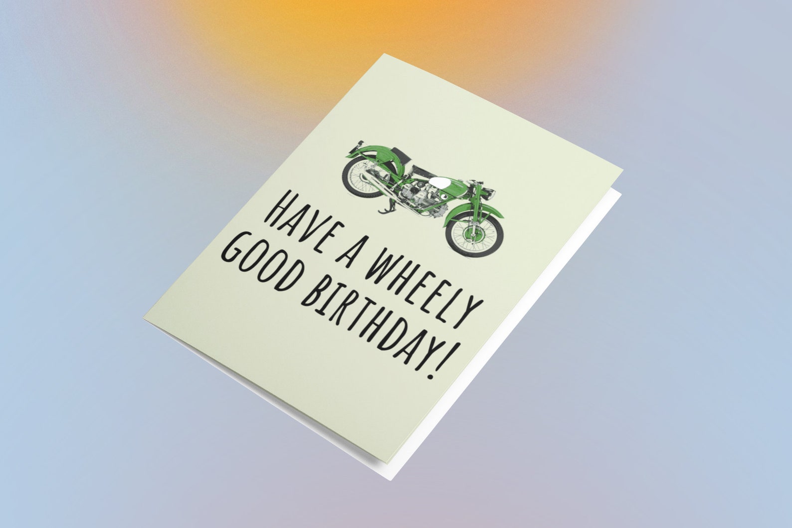Printable Motorcycle Birthday Card Biker Birthday Card - Etsy