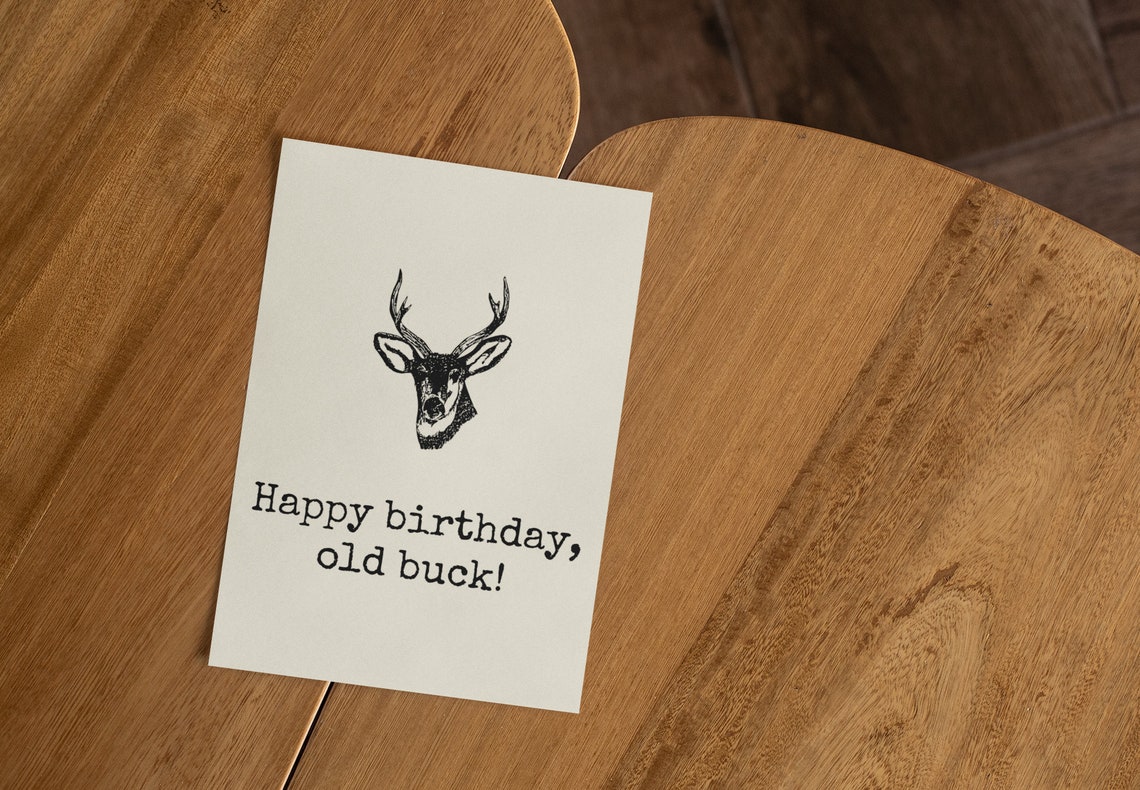 Deer Hunter Printable Birthday Card Hunting Birthday Card - Etsy