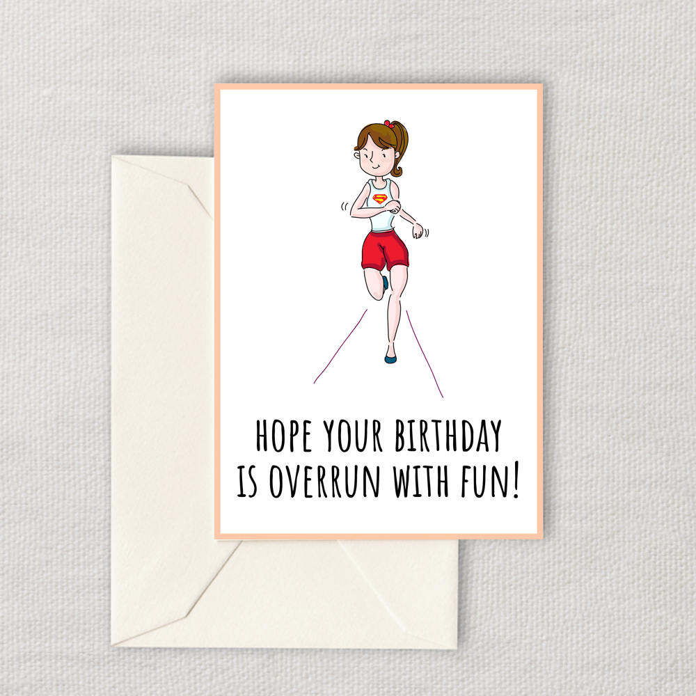 Printable Runner Birthday Card - Running Birthday Card - Jogging Printable  Card - Marathon Runner Card - Instant Download - Running Birthday - Etsy, image size:1000x1000