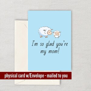 Cartão engraçado da mãe - Cartão do dia das mães - Cartão da mãe - Cartão de aniversário da mãe - Estou tão feliz que você é minha mãe
