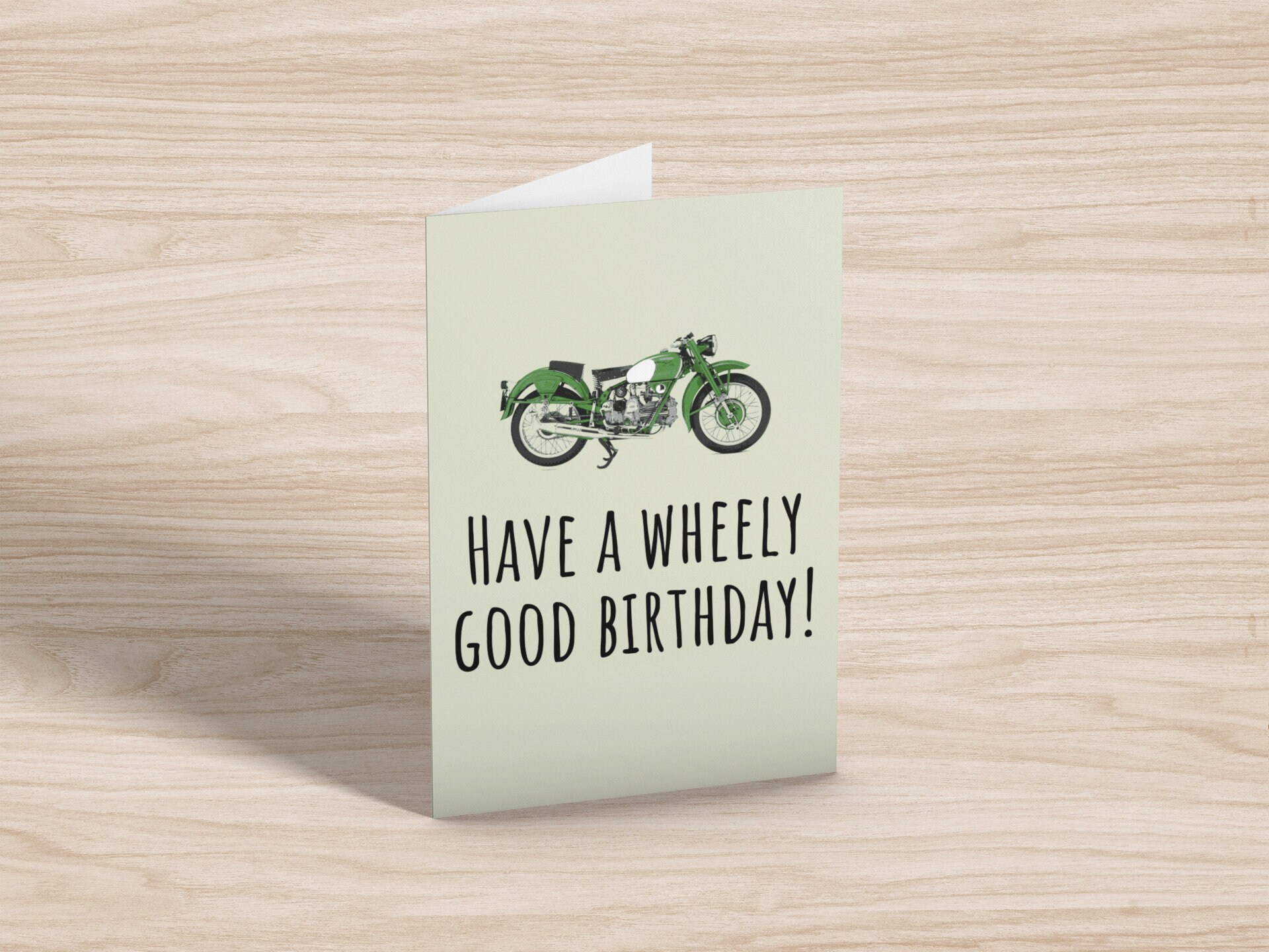 Printable Motorcycle Birthday Card Biker Birthday Card - Etsy