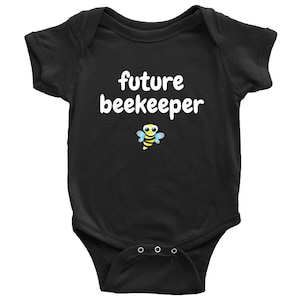 Cute Baby Bee One-piece - Beekeeping Baby Shirt - Future Beekeeper - Baby Shower or First Birthday Present - Many Sizes And Colors